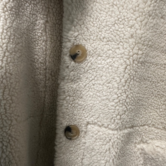 LUCKY BRAND SHERPA SHACKET ivory off white excellent condition - Picture 4 of 6